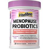 Vitalibre menopause probiotics 70B billion bottle shows daily probiotic support for menopause