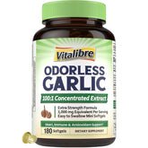 Vitalibre Odorless Garlic softgels bottle for daily odor-free use