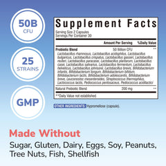 Vitalibre probiotic capsules with delayed-release technology protecting gut cultures.