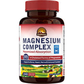 Vitalitown Magnesium Complex bottle front shows four chelated forms for enhanced absorption