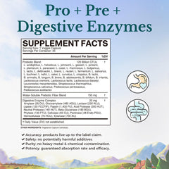 Vitalitown label detail showing 36 strains and shelf stable design
