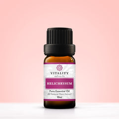 Vitality Helichrysum aromatherapy-diffuser in use, suggesting calming aroma.