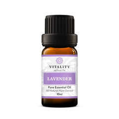 Vitality Lavender Essential Oil bottle close-up for calming aroma
