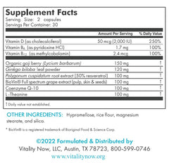 Vitality Now Stem Cell Renew bottle being poured for easy daily use and energy