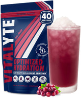 Vitalyte Cranberry Frost tub front highlighting isotonic hydration benefits.