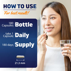 Vitamatic ADK bottle label detail, indicating non-GMO and gluten-free features