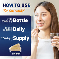 Vitamatic Astragalus capsules being poured to show easy daily use