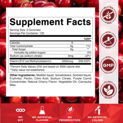 Vitamatic B12 240-count package, vegan-friendly and easy to incorporate.