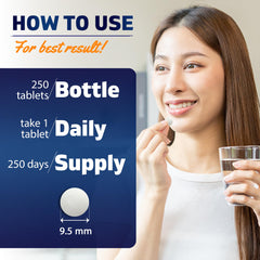 Open Vitamatic caffeine pills bottle with pills on a clean desk