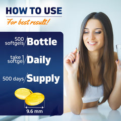 Vitamatic cold-pressed Vitamin D3 softgels highlighting premium extraction.