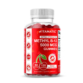 Vitamatic B12 gummies with natural cherry flavor for tasty daily support