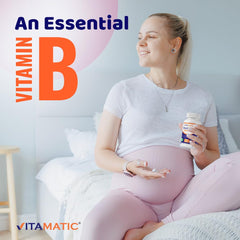 Pouring Vitamatic folic acid tablets from the bottle for daily use.
