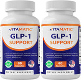 Vitamatic GLP-1 bottle-front, clear ingredients and quality for informed use.