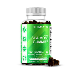 Vitamatic Irish Sea Moss Gummies bottle for easy daily wellness