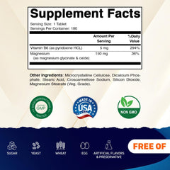 Vitamatic Magnesium with B6 label close-up highlighting high absorption formula