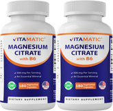 Vitamatic magnesium citrate bottle front showing potency for daily support