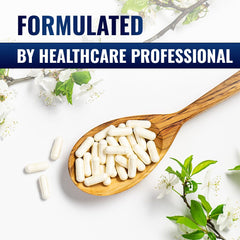 Vitamatic Magnesium Complex bottle side displaying dosage and ingredients.