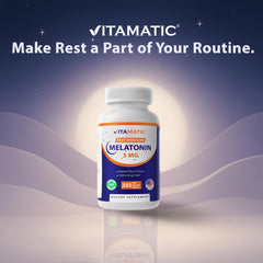Vitamatic Melatonin Non-GMO label on bottle supports transparency