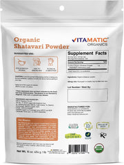 Vitamatic Shatavari bottle close-up emphasizing purity and quality.