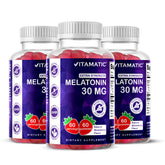 Vitamatic Sugar Free Melatonin bottle front promotes a calm bedtime routine