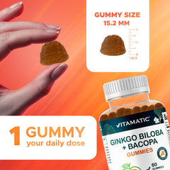 Vitamatic vegan gummies with non-GMO badge for clean daily supplementation