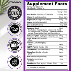 Vitamax Nerve Plus dosing reminder for morning and evening use with meals