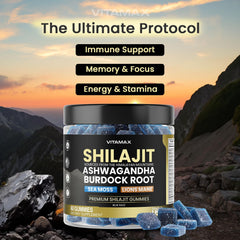 Vitamax Shilajit Gummies open bottle ready for daily vitality