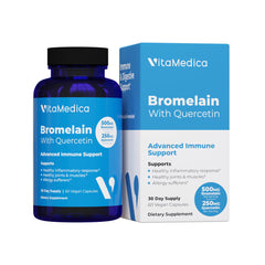 VitaMedica Bromelain & Quercetin bottle pour for daily immunity support