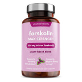 Vitamin Bounty Forskolin maximum strength bottle front shows premium weight management formula.