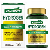 VITAMINFATE hydrogen tablets in a bottle close-up for on-the-go energy support.