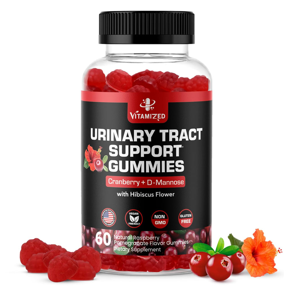 VITAMIZED Cranberry Gummies bottle front for daily urinary wellness.