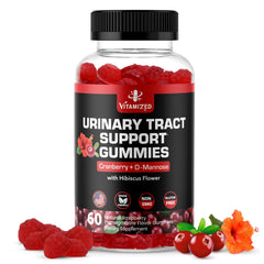 VITAMIZED Cranberry Gummies bottle front for daily urinary wellness.