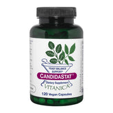 Vitanica Candidastat bottle front with vegan capsules for yeast balance.