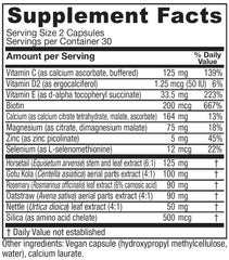 Vitanica Luminous capsules closeup highlighting vegan, plant-based support