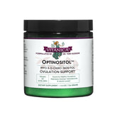 Vitanica Optinositol bottle label highlights vegan and gluten-free inositol support for women.