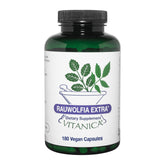 Vitanica Rauwolfia Extra bottle-front promotes cardiovascular support for daily wellness.