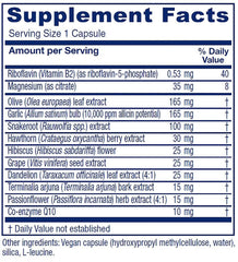 Vitanica Rauwolfia Extra capsules-closeup highlighting vegan formula for circulatory health.