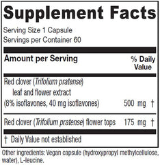 Vitanica Red Clover capsules closeup highlighting isoflavones for perimenopause support