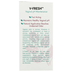 Vitanica V-Fresh dosage card explains a 6-night course with clear instructions