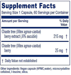 Vitanica Vitex Extract Plus capsules shown as herbal supplement form.
