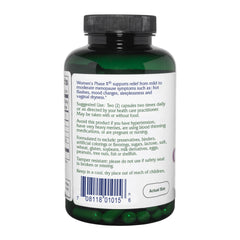 Vitanica Women's Phase II capsules closeup emphasizes vegan, non-GMO ingredients.