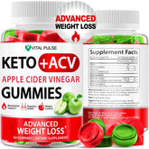 Vital Pulse Keto ACV Gummies bottle for daily weight management in apple flavor