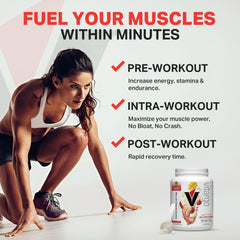 Vitargo Fruit Punch mixed in glass, ready for endurance training without bloating.