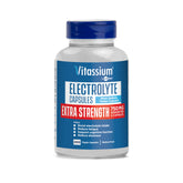 Vitassium electrolyte capsules bottle front for easy daily hydration support.