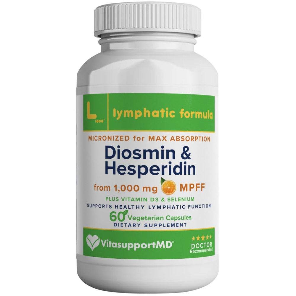 VITASUPPORTMD lymphatic formula bottle for daily lymph support.