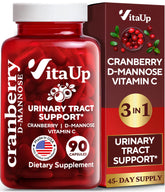 VitaUp D-mannose bottle with cranberry capsules ready for daily urinary health support