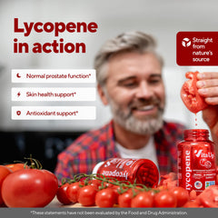 VitaUp Lycopene label back showing supplement facts and purity