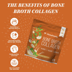 Vitauthority Bone Broth Collagen Chicken Noodle cup showcases quick, warming nourishment for busy mornings