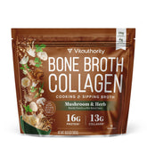Vitauthority bone broth collagen powder bottle with scoop for joint support