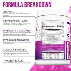 Collagen powder being stirred into a glass for easy daily use.